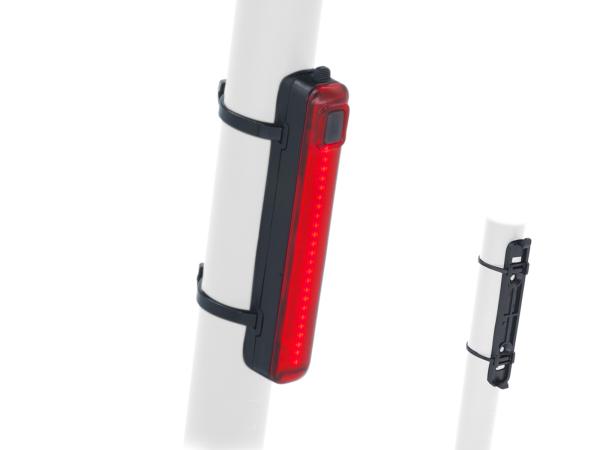 AUTHOR Světlo zad. A-Stake L USB 20 lm R (černá/červené-skl